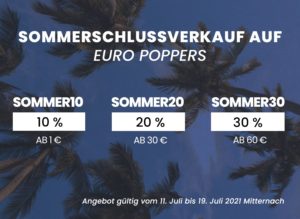 Read more about the article Sommerschlussverkauf auf Euro Poppers !