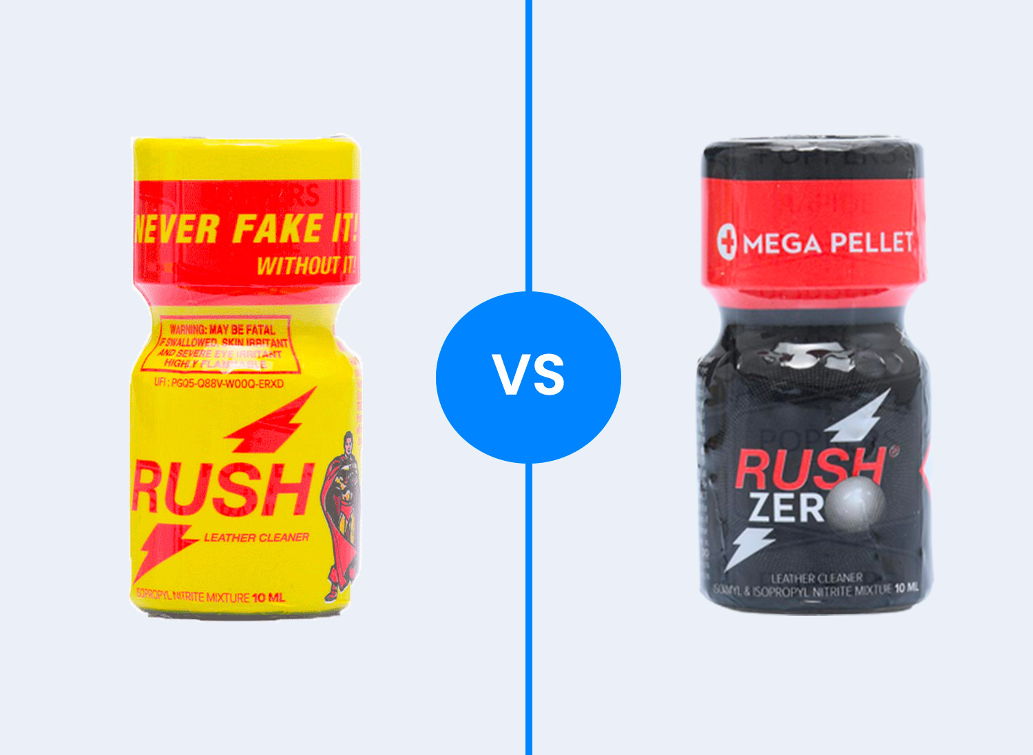 Poppers Review: Rush PWD Poppers VS Rush Zero Poppers